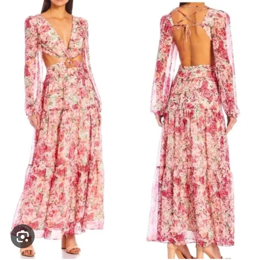 Gianni Bini Long Sleeve Floral Dress